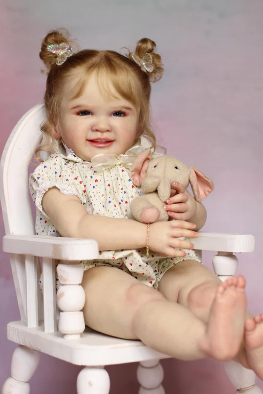 Zero Pam®️Lebensechte riesige Reborn-Babypuppen – 28 Zoll – Echtes Babygefühl – Realistische Neugeborenen-Babypuppen – Bezaubernde, lächelnde Babypuppen im echten Leben – Große Babygröße