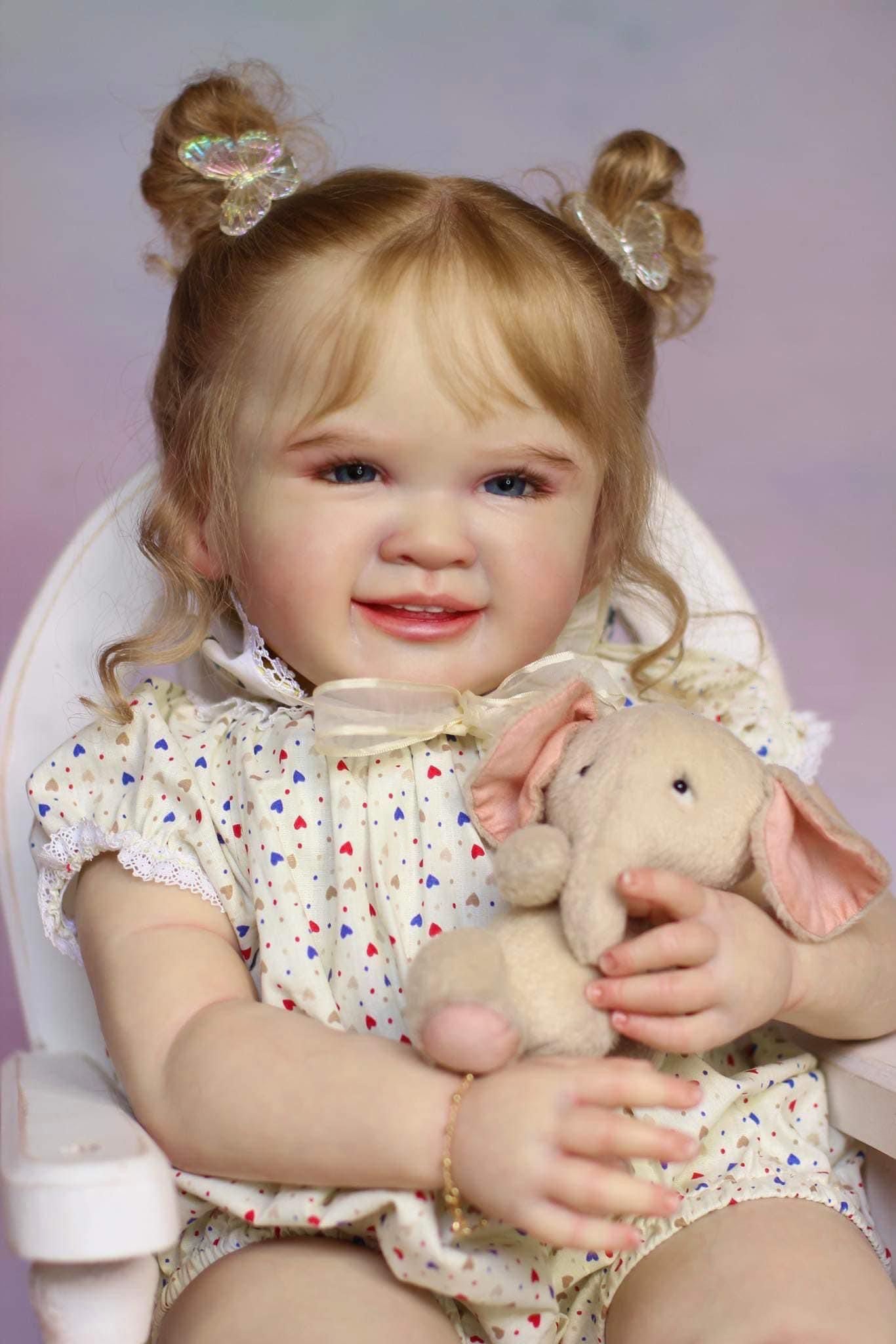 Zero Pam®️Lebensechte riesige Reborn-Babypuppen – 28 Zoll – Echtes Babygefühl – Realistische Neugeborenen-Babypuppen – Bezaubernde, lächelnde Babypuppen im echten Leben – Große Babygröße