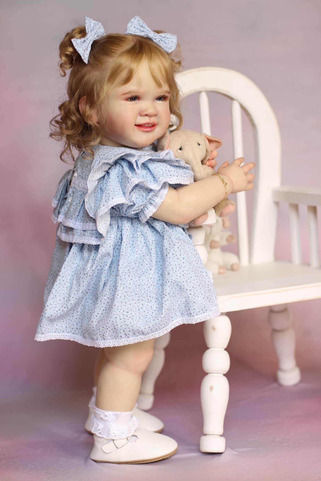 Zero Pam®️Große Reborn-Babypuppen aus Silikon, die echt aussehen. 28 Zoll große, realistische Neugeborenen-Babypuppen. 3D-Haut, weicher Körper aus Vinyl. Geschenkset für Neugeborene für Kleinkinder ab 3 Jahren