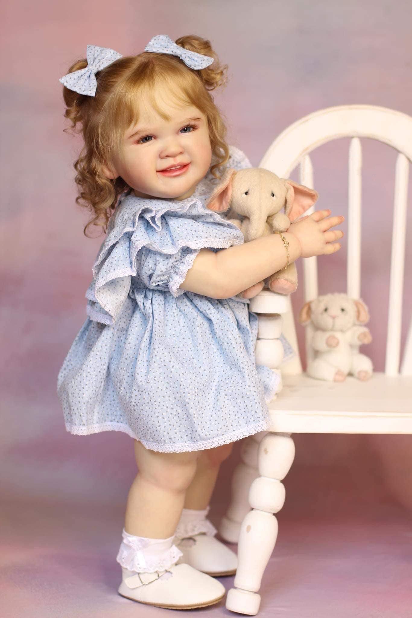 Zero Pam®️Große Reborn-Babypuppen aus Silikon, die echt aussehen. 28 Zoll große, realistische Neugeborenen-Babypuppen. 3D-Haut, weicher Körper aus Vinyl. Geschenkset für Neugeborene für Kleinkinder ab 3 Jahren