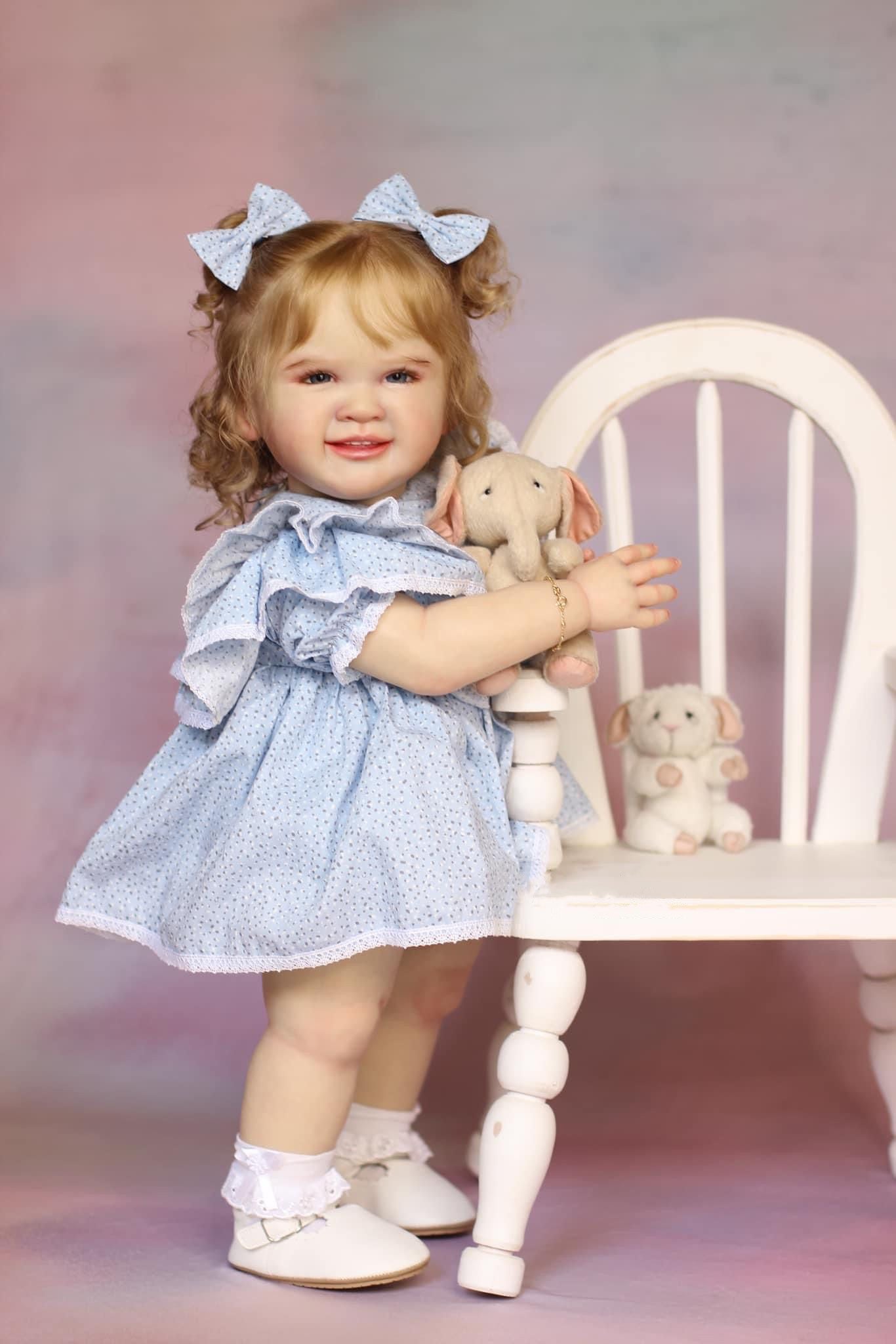 Zero Pam®️Große Reborn-Babypuppen aus Silikon, die echt aussehen. 28 Zoll große, realistische Neugeborenen-Babypuppen. 3D-Haut, weicher Körper aus Vinyl. Geschenkset für Neugeborene für Kleinkinder ab 3 Jahren