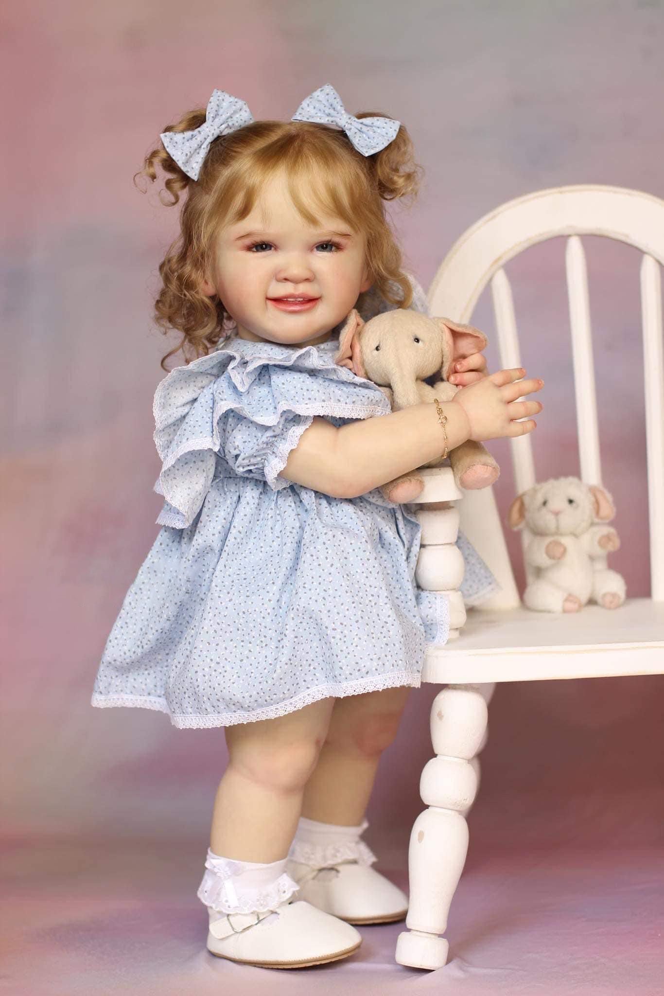 Zero Pam®️Große Reborn-Babypuppen aus Silikon, die echt aussehen. 28 Zoll große, realistische Neugeborenen-Babypuppen. 3D-Haut, weicher Körper aus Vinyl. Geschenkset für Neugeborene für Kleinkinder ab 3 Jahren