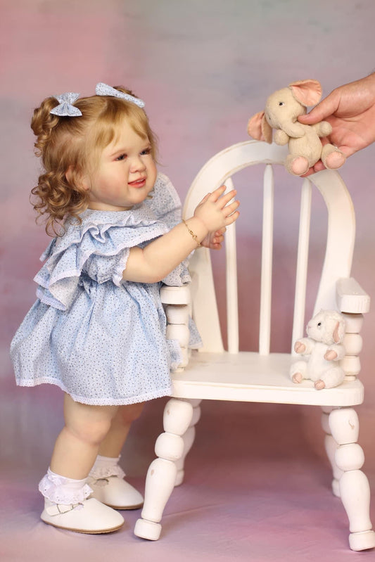 Zero Pam®️Große Reborn-Babypuppen aus Silikon, die echt aussehen. 28 Zoll große, realistische Neugeborenen-Babypuppen. 3D-Haut, weicher Körper aus Vinyl. Geschenkset für Neugeborene für Kleinkinder ab 3 Jahren