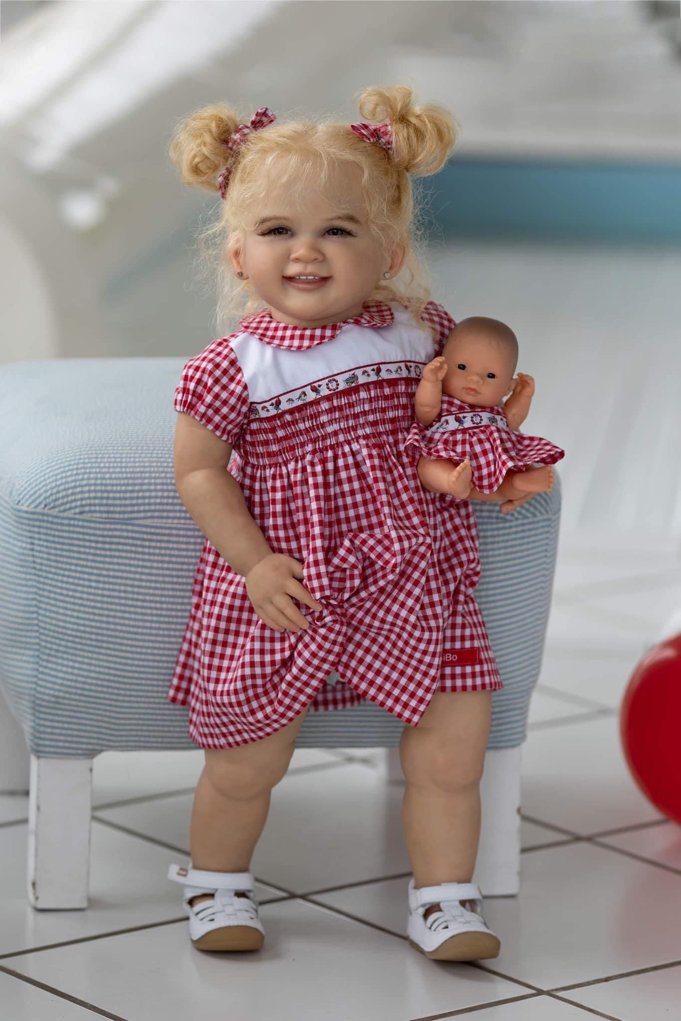 Zero Pam®️28 Zoll große Reborn-Puppen für Kleinkinder, 70 cm, sieht aus wie eine echte Babypuppe, lebensechte Babypuppe, handgeknüpftes Haar, große Babygröße