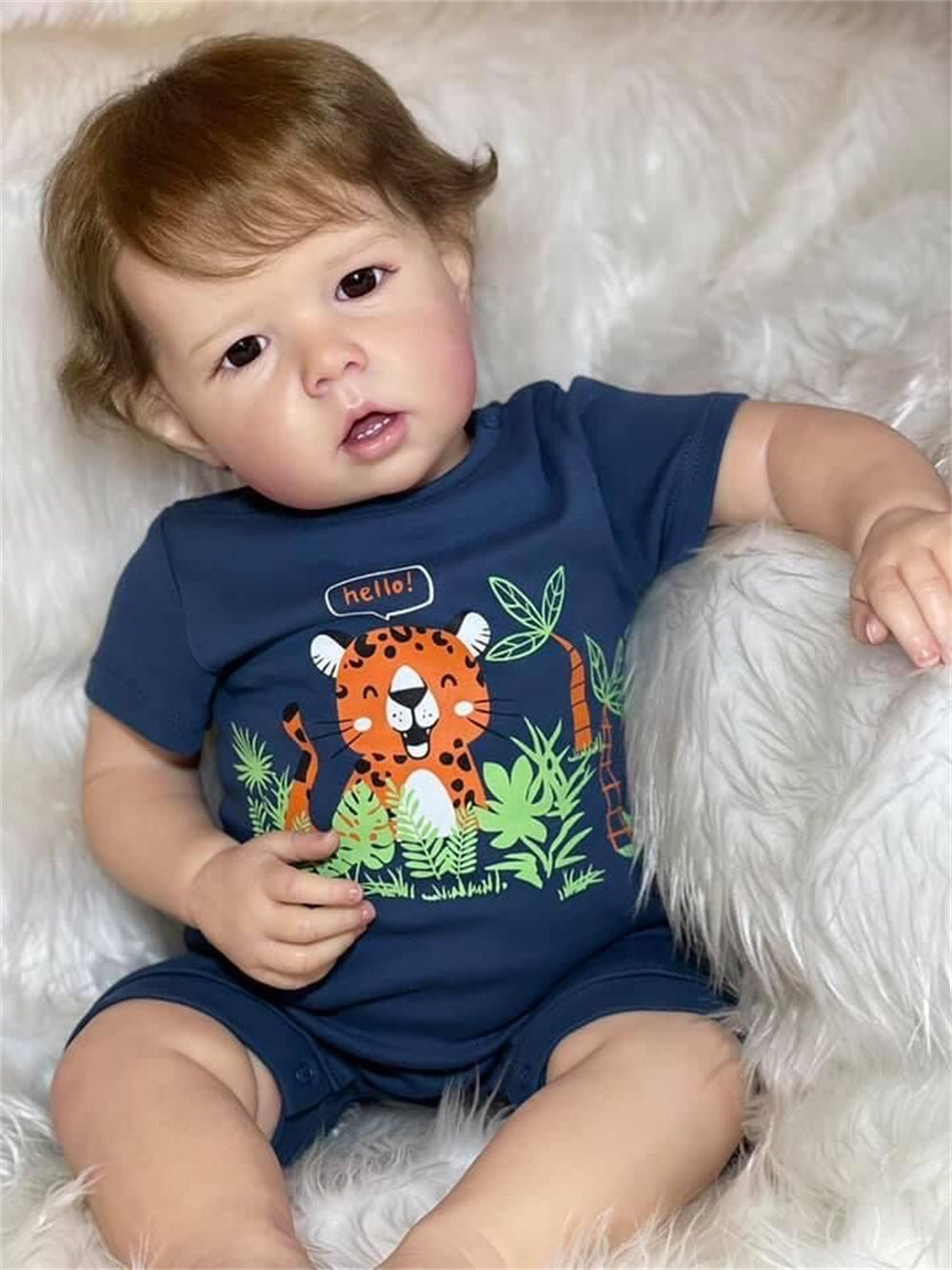 Zero Pam®️Realistische Reborn-Babypuppen, Ganzkörper-Silikon, 50,8 cm, handgeknüpftes Haar, lebensechte Babypuppen für Kleinkinder, beschwerte echte Babypuppen für Jungen, Vinylpuppe, wasserdicht, für Mädchen zum Geburtstag