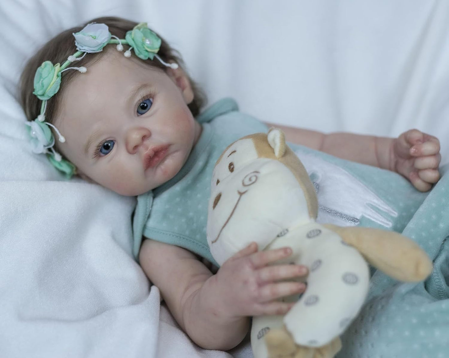 Zero Pam®️18 Zoll Realistische Reborn Babypuppen Mädchen Ganzkörper Silikon Vinyl Waschbar Lebendig Spielzeug Geschenk für Kinder