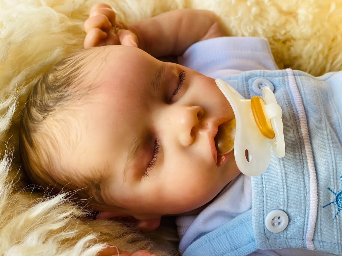 Zero Pam®️Lifelike Reborn Baby Dolls - 18 Inch Real Baby Feeling Realsitic - Newborn Baby Dolls Adorable Sleeping Real Life Baby Dolls with Real Veins for Kids Age 3+