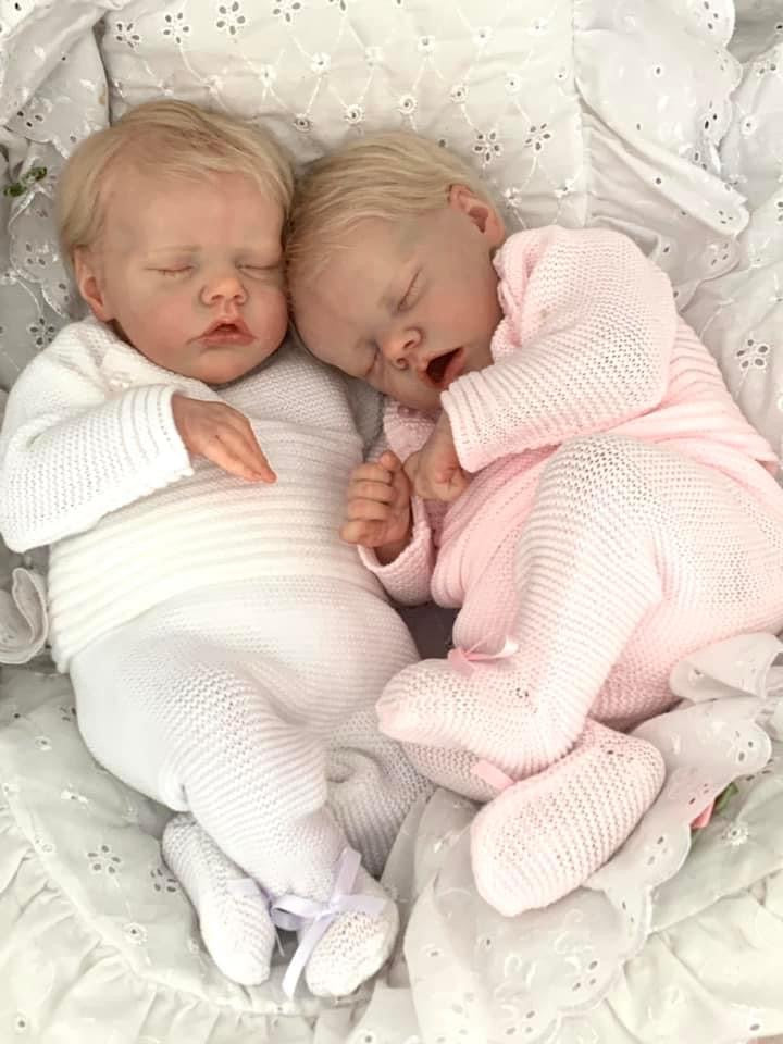 Zero Pam®️Real Looking Reborn Baby Dolls Boys, 18 Inch Realistic Silicone Vinyl Full Body Newborn Babies Anatomically Correct Sleeping Baby Dolls With Hand-roorted Gold Hair Toy Gifts