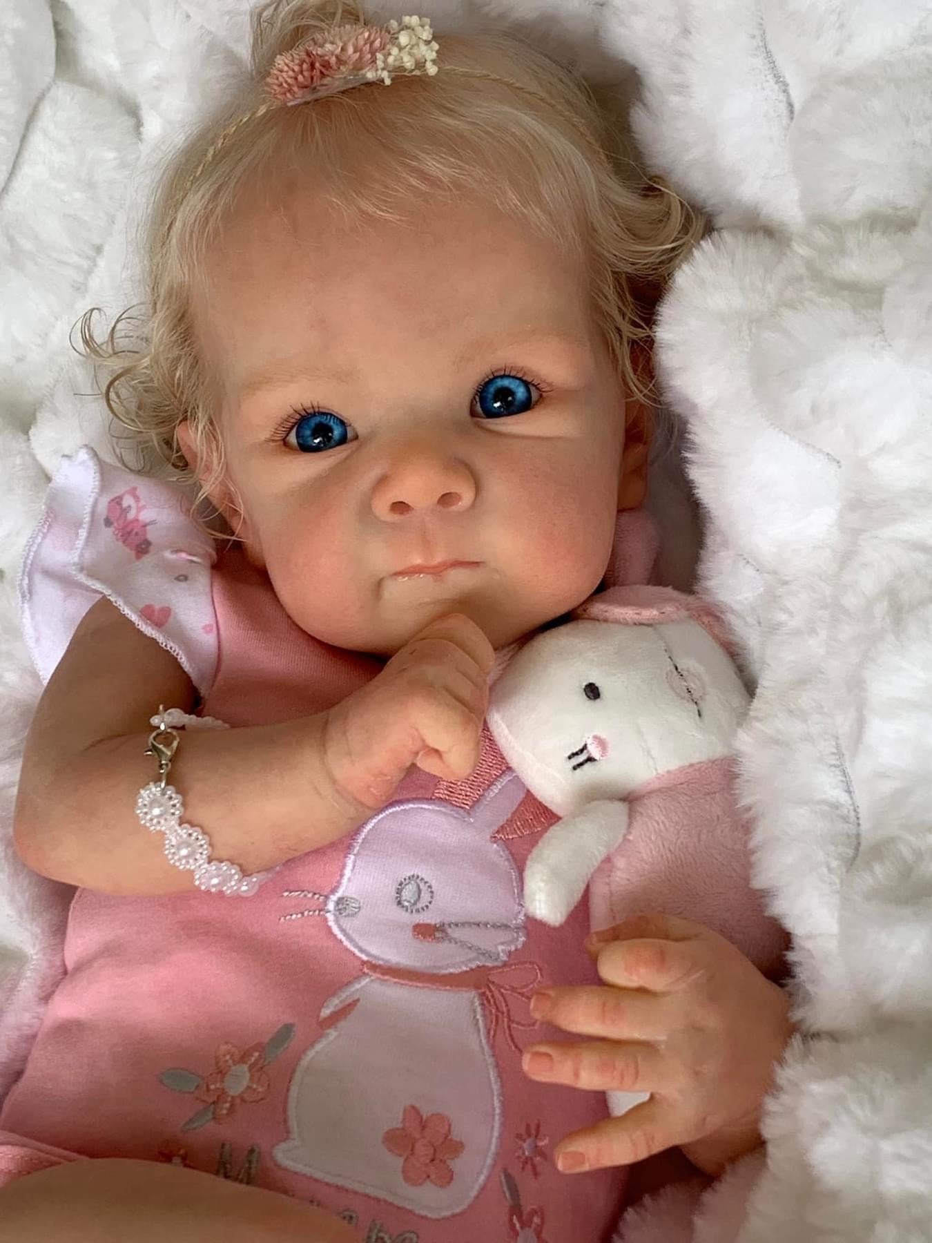 Zero Pam®️Newborn Baby Dolls 18 Inch Silicone Vinyl Limbs Realistic Reborn Baby Doll Soft Cotton Body Doll with Real Veins Birthday Gift for 3+ Years