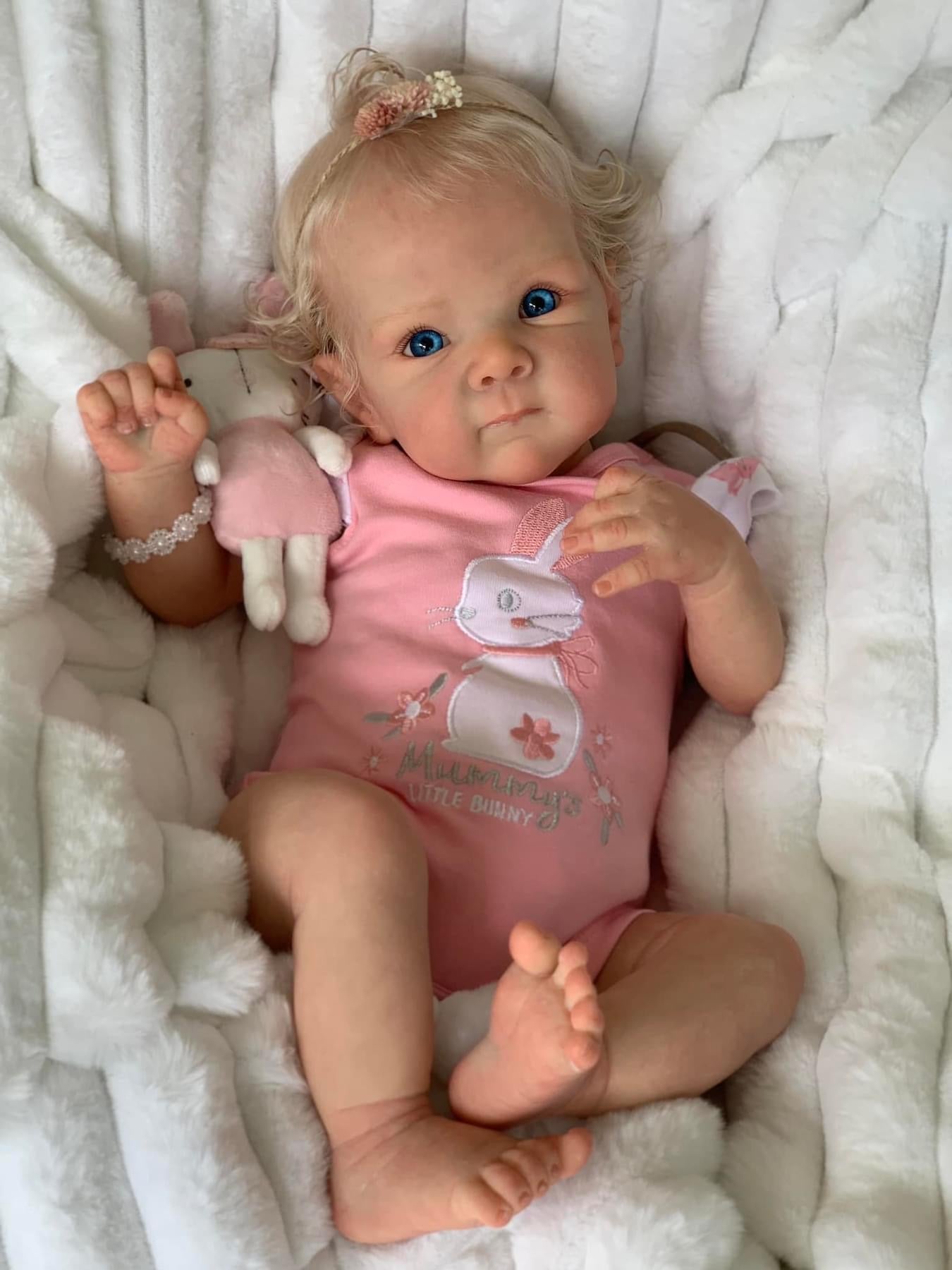 Zero Pam®️Newborn Baby Dolls 18 Inch Silicone Vinyl Limbs Realistic Reborn Baby Doll Soft Cotton Body Doll with Real Veins Birthday Gift for 3+ Years