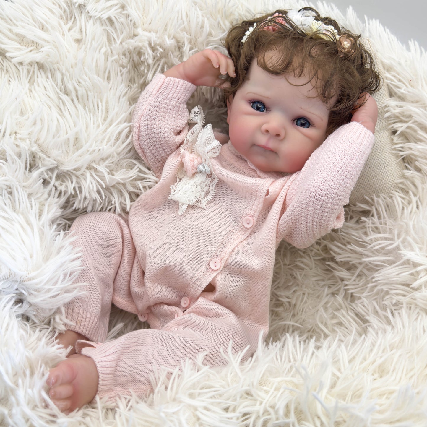 Zero Pam®️Reborn Baby Girl Dolls, Realistic Newborn Baby Dolls with Soft Vinyl Silicone Full Body, 18" Lifelike Baby Dolls for 3+ Year Old Kids