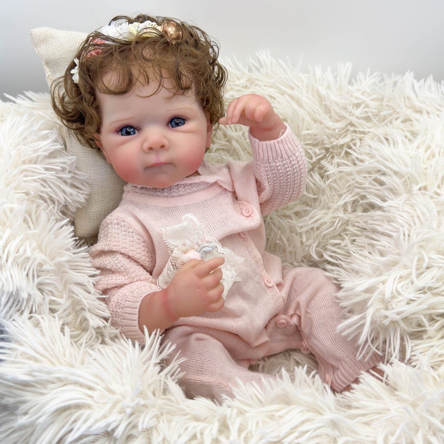 Zero Pam®️Reborn Baby Girl Dolls, Realistic Newborn Baby Dolls with Soft Vinyl Silicone Full Body, 18" Lifelike Baby Dolls for 3+ Year Old Kids