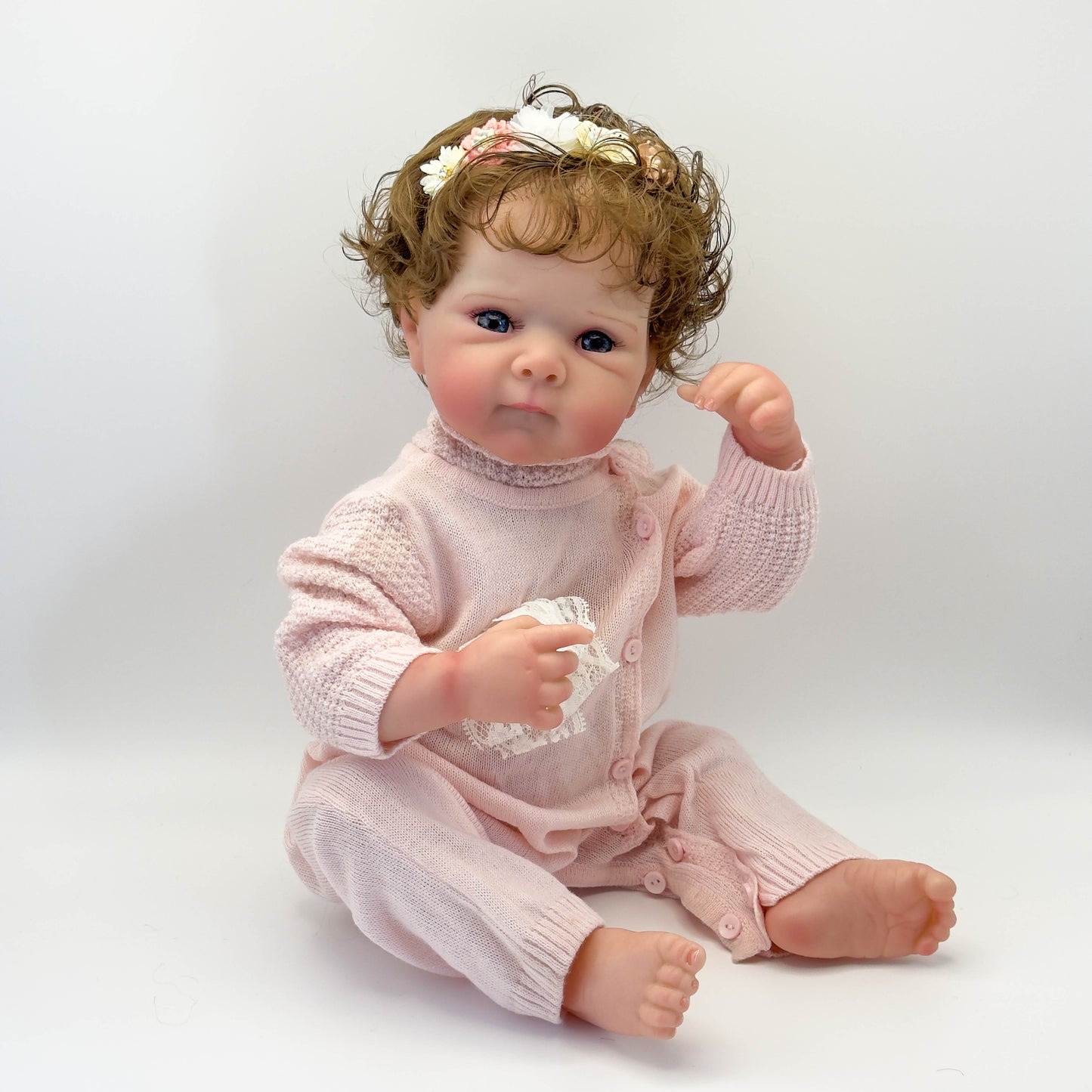 Zero Pam®️Reborn Baby Girl Dolls, Realistic Newborn Baby Dolls with Soft Vinyl Silicone Full Body, 18" Lifelike Baby Dolls for 3+ Year Old Kids