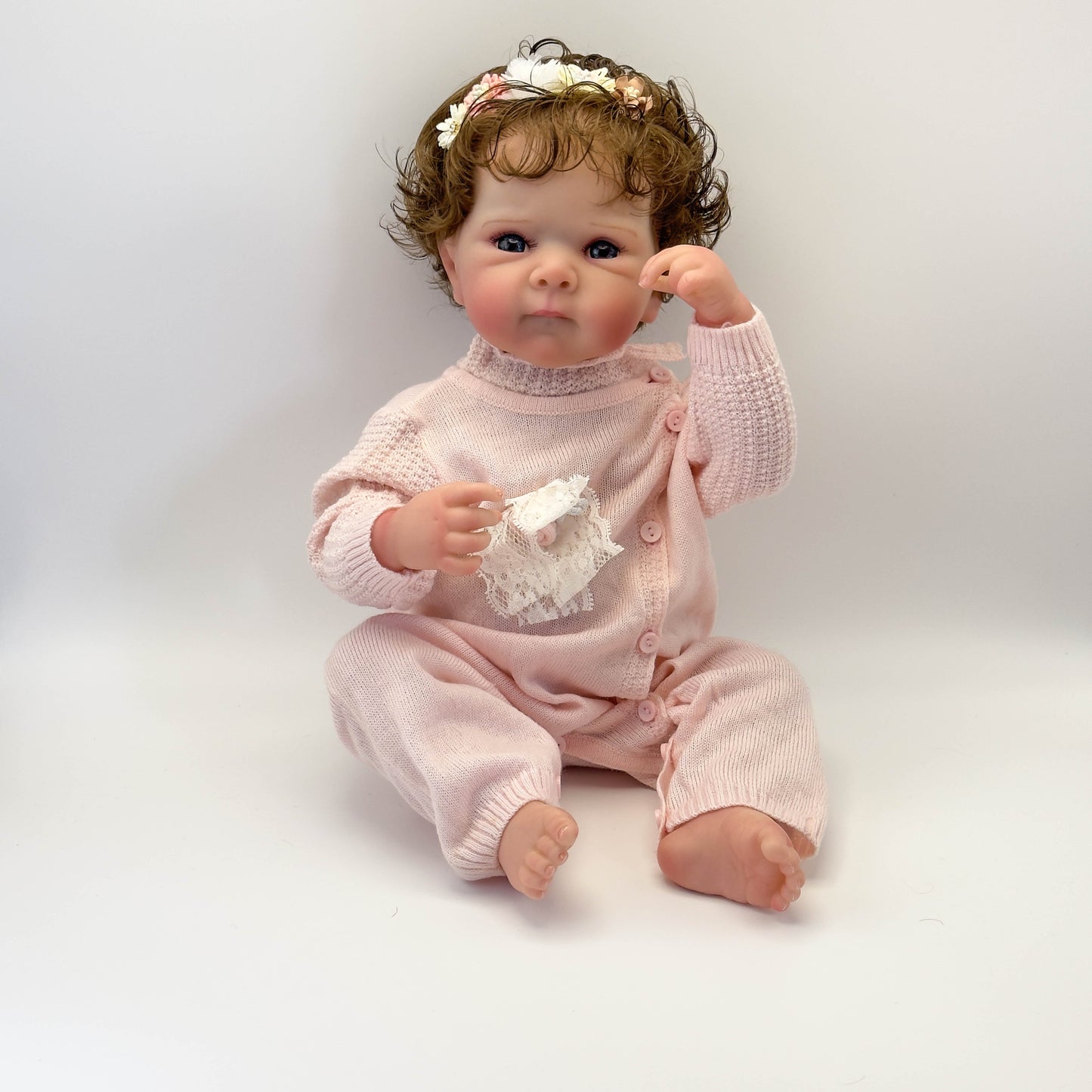 Zero Pam®️Reborn Baby Girl Dolls, Realistic Newborn Baby Dolls with Soft Vinyl Silicone Full Body, 18" Lifelike Baby Dolls for 3+ Year Old Kids