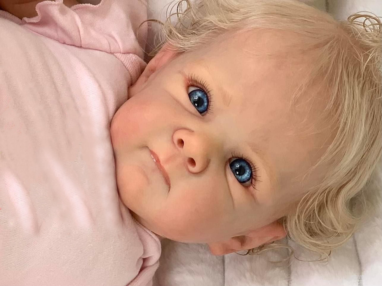 Zero Pam®️45CM Reborn Toddler Dolls That Look Real 18 Inch Realistic Newborn Baby Doll Silicone Soft Cloth Body Reborn Doll with Hand-rooted Blonde Hair