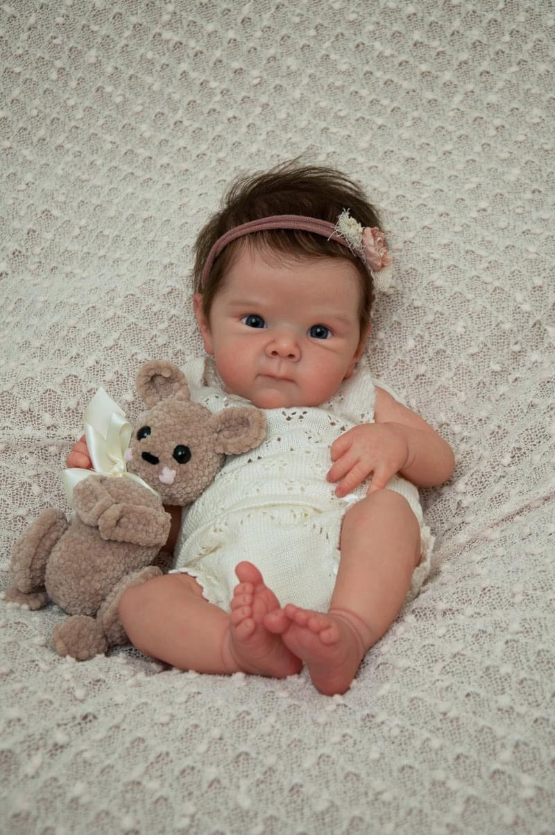 Zero Pam®️ Reborn Dolls Girl Lifelike 18 inch Silicone Baby Doll Real Life Looking Vinyl Reborn Baby Dolls Soft Cloth Body Realistic Doll With Hand-Rooted Hair Birthday Xmas Toy Gifts