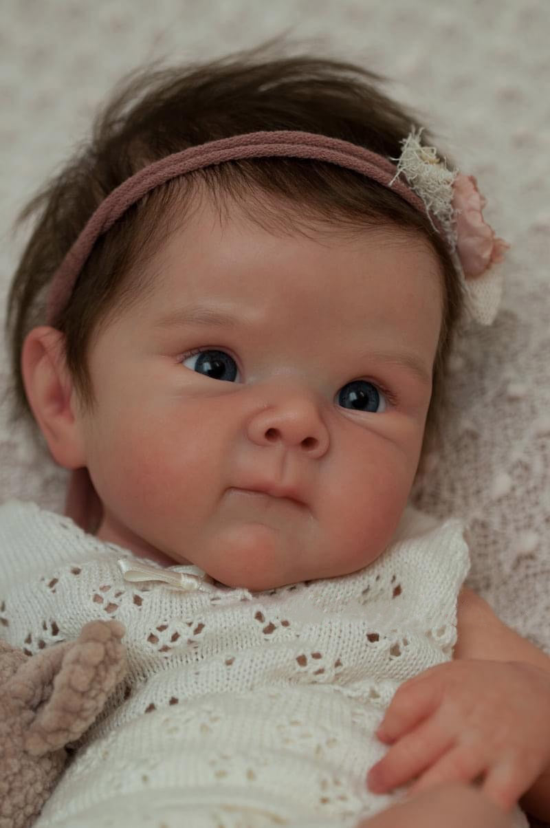 Zero Pam®️ Reborn Dolls Girl Lifelike 18 inch Silicone Baby Doll Real Life Looking Vinyl Reborn Baby Dolls Soft Cloth Body Realistic Doll With Hand-Rooted Hair Birthday Xmas Toy Gifts