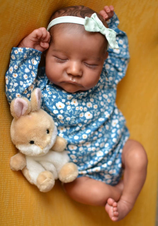 Zero Pam®️Reborn baby dolls black girls 19 inch full body silicone vinyl anatomiclally correct real life baby dolls African American newborn doll