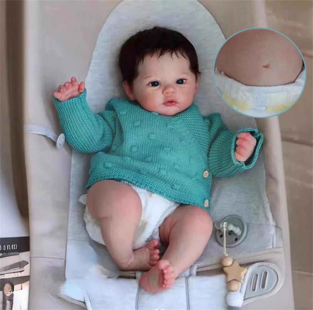 Zero Pam®️Newborn 19 Inch Silicone Reborn Baby Dolls Full Body Silicone Vinyl Baby Dools Anatomically Correct Baby Boy Doll