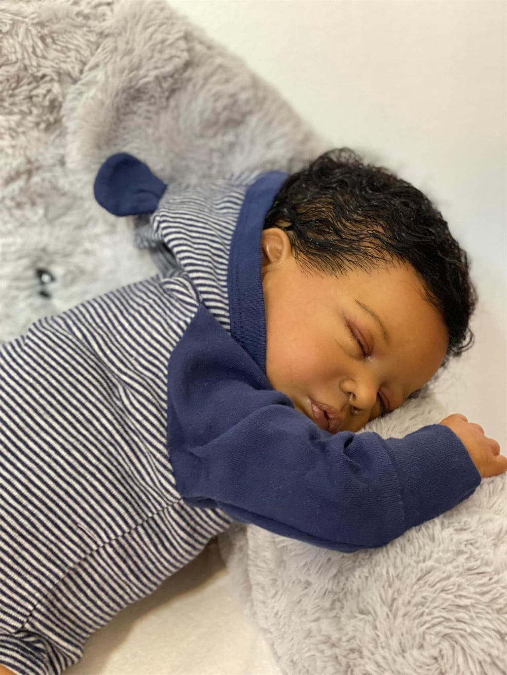 Zero Pam®️19 Inch African American Reborn Baby Dolls Realistic Real Newborn Black Reborn Toddler Dolls with Lifelike Veins