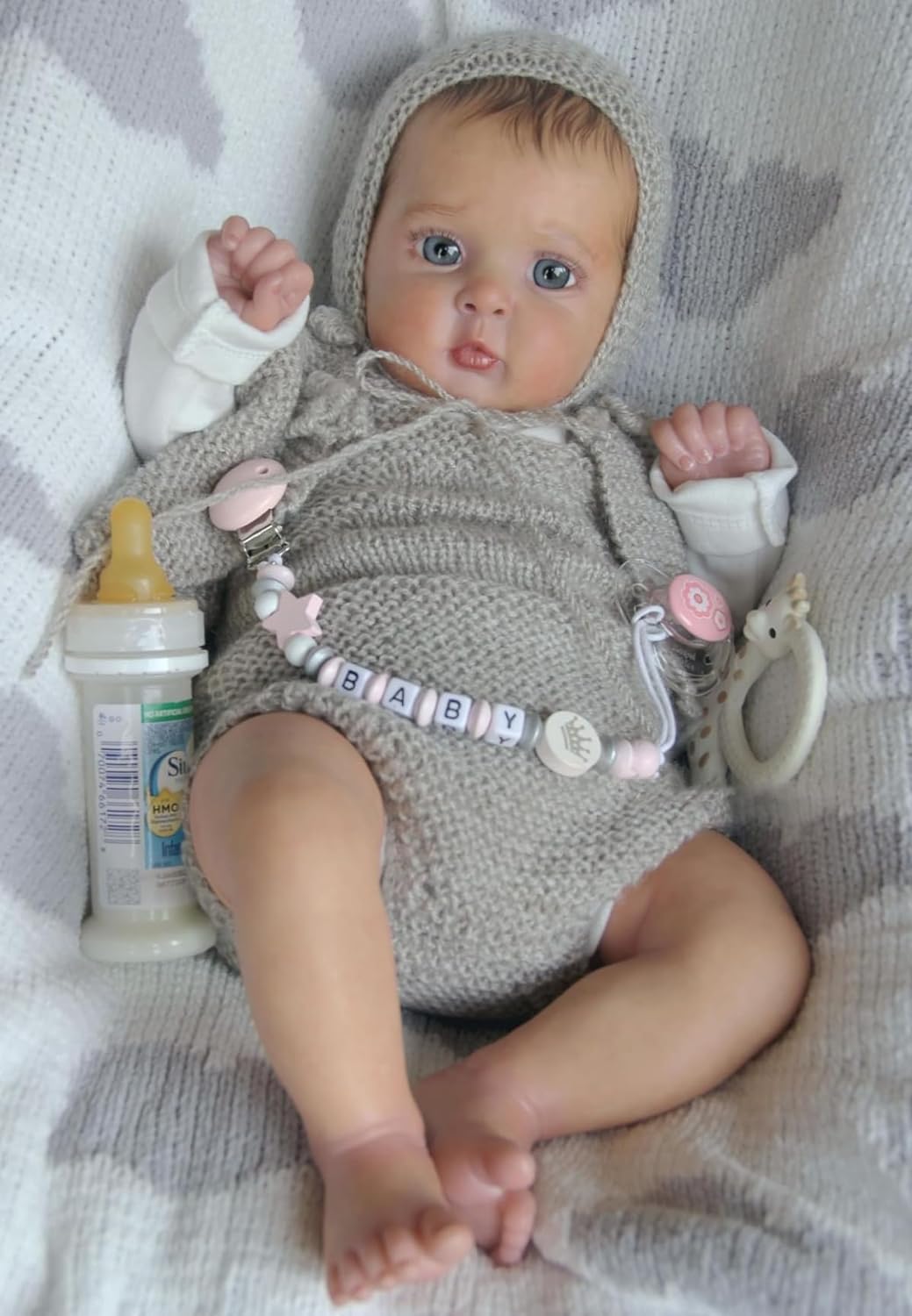 Zero Pam®️Lifelike Reborn Baby Dolls 19 inches Soft Cloth Body Newborn Doll Girl Boy that Look Real for ages 3+ Year Kids