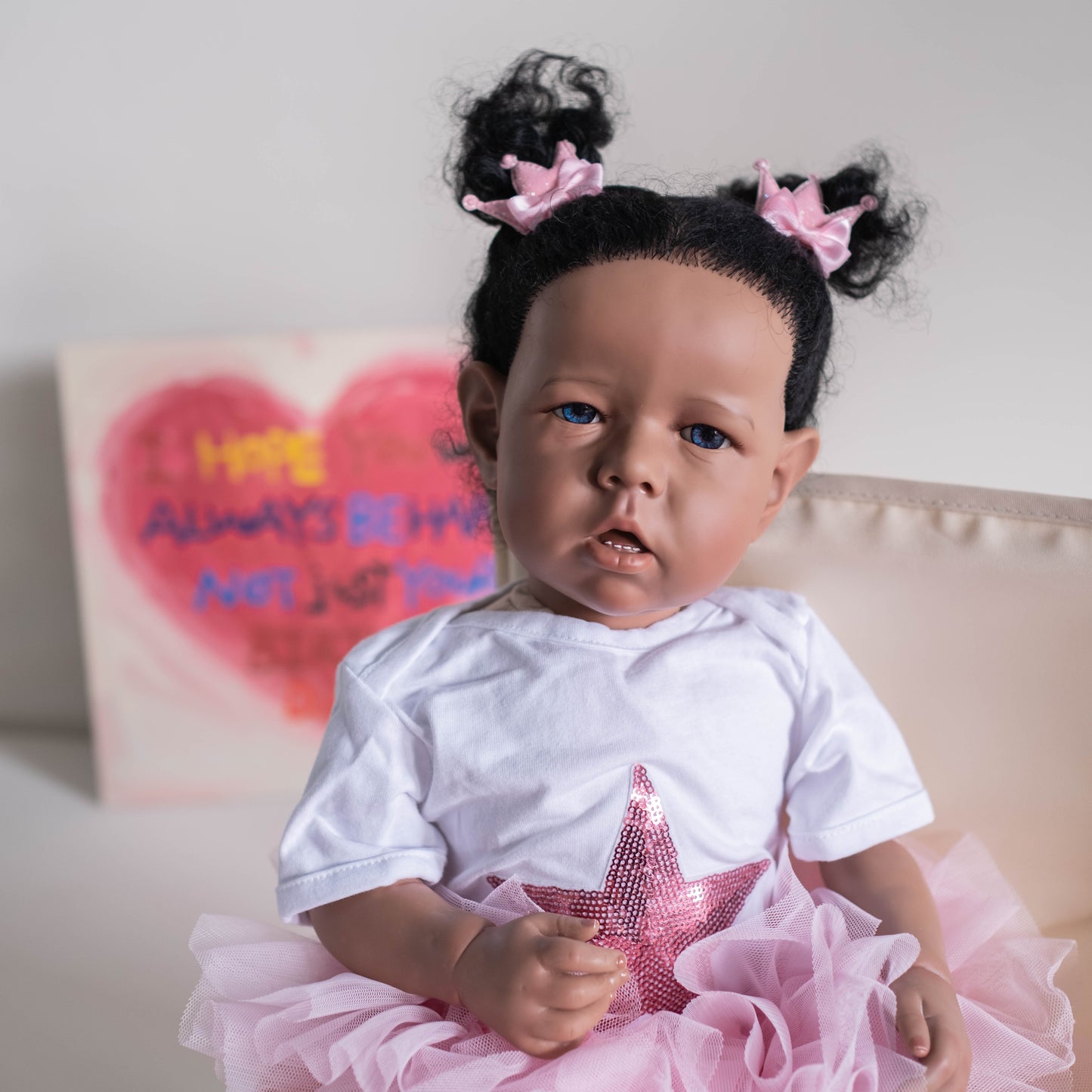 Zero Pam®️Black Skin Reborn Dolls Girls 20" Realistic Newborn Baby Dolls Soft Cloth Body for 3+ kids