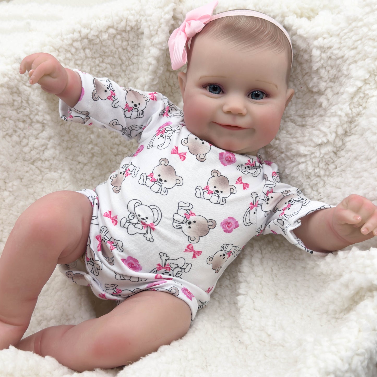 Zero Pam®️Lifelike Reborn Baby Dolls, 20-Inch Real Baby Feeling Realistic-Newborn Sweet Smile Dolls Girl Handmade Baby Doll That Looks Real for Kids Age 3 +