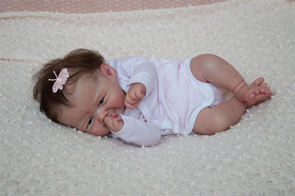 Zero Pam®️20 Inch 50CM Reborn Baby Dolls Realistic Smiling Baby Doll That Look Real Real Life Newborn Soft Body Toddler Baby Dolls With Lifelike Veins