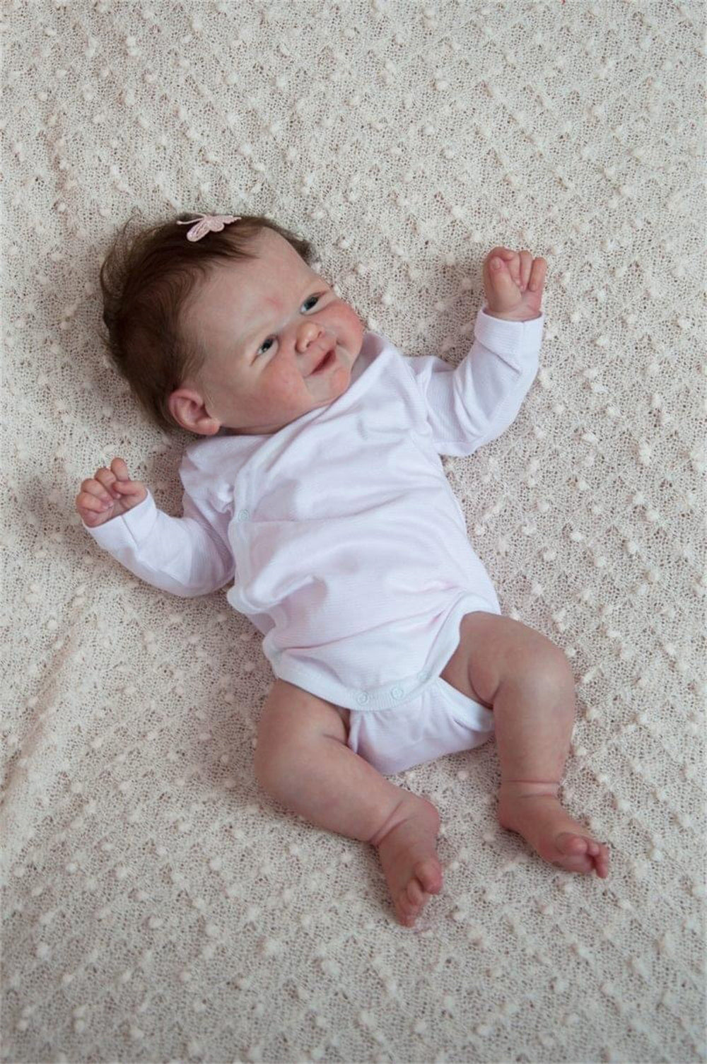 Zero Pam®️20 Inch 50CM Reborn Baby Dolls Realistic Smiling Baby Doll That Look Real Real Life Newborn Soft Body Toddler Baby Dolls With Lifelike Veins