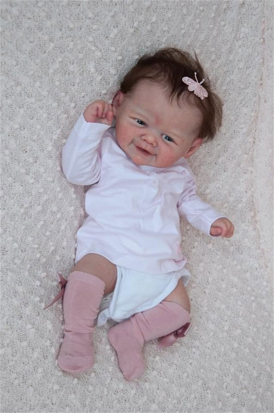 Zero Pam®️20 Inch 50CM Reborn Baby Dolls Realistic Smiling Baby Doll That Look Real Real Life Newborn Soft Body Toddler Baby Dolls With Lifelike Veins