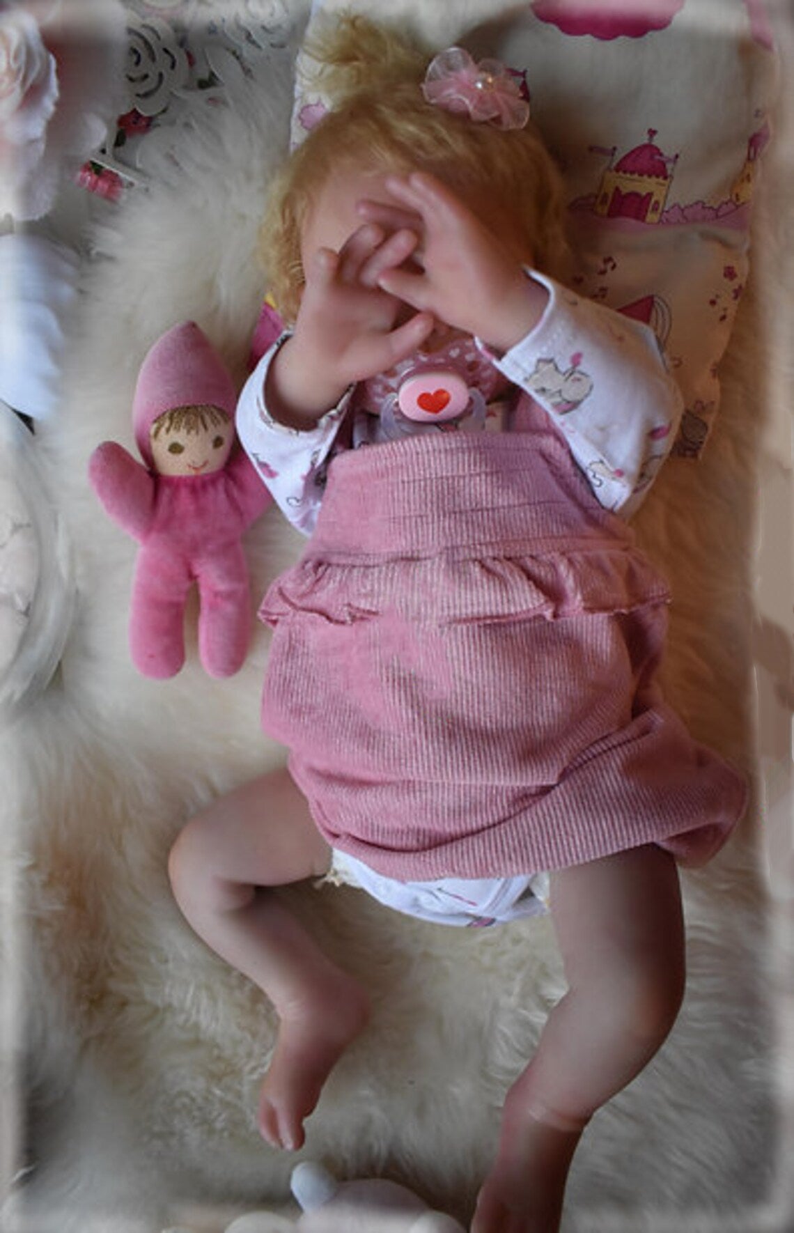 Zero Pam®️55CM Alive Reborn Toddler Baby Dolls Hand-rooted Gold Hair 22 Inch Reborn Baby Doll Soft Cuddly Body Realistic Newborn Girls Christmas Gift