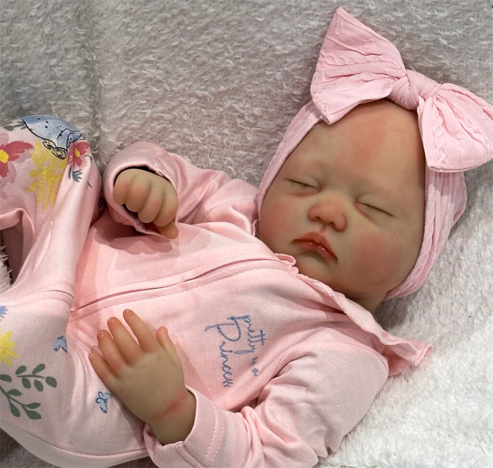 Zero Pam®️55CM Pink Look Real Reborn Baby Dolls Realistic Soft Silicone vinyl Newborn Preemie Dolls with Lifelike Veins for Toys Children Birthday Gifts