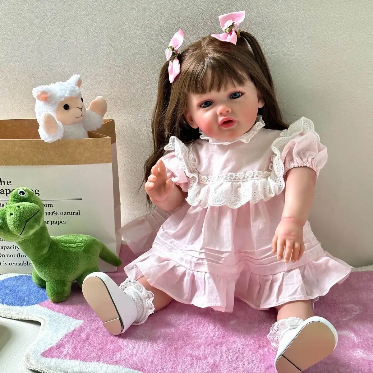 Zero Pam®️Big Reborn Baby Dolls Girls - 24 Inch Realistic Newborn Baby Dolls Look Real Vinyl Handmade Newborn Huge Size