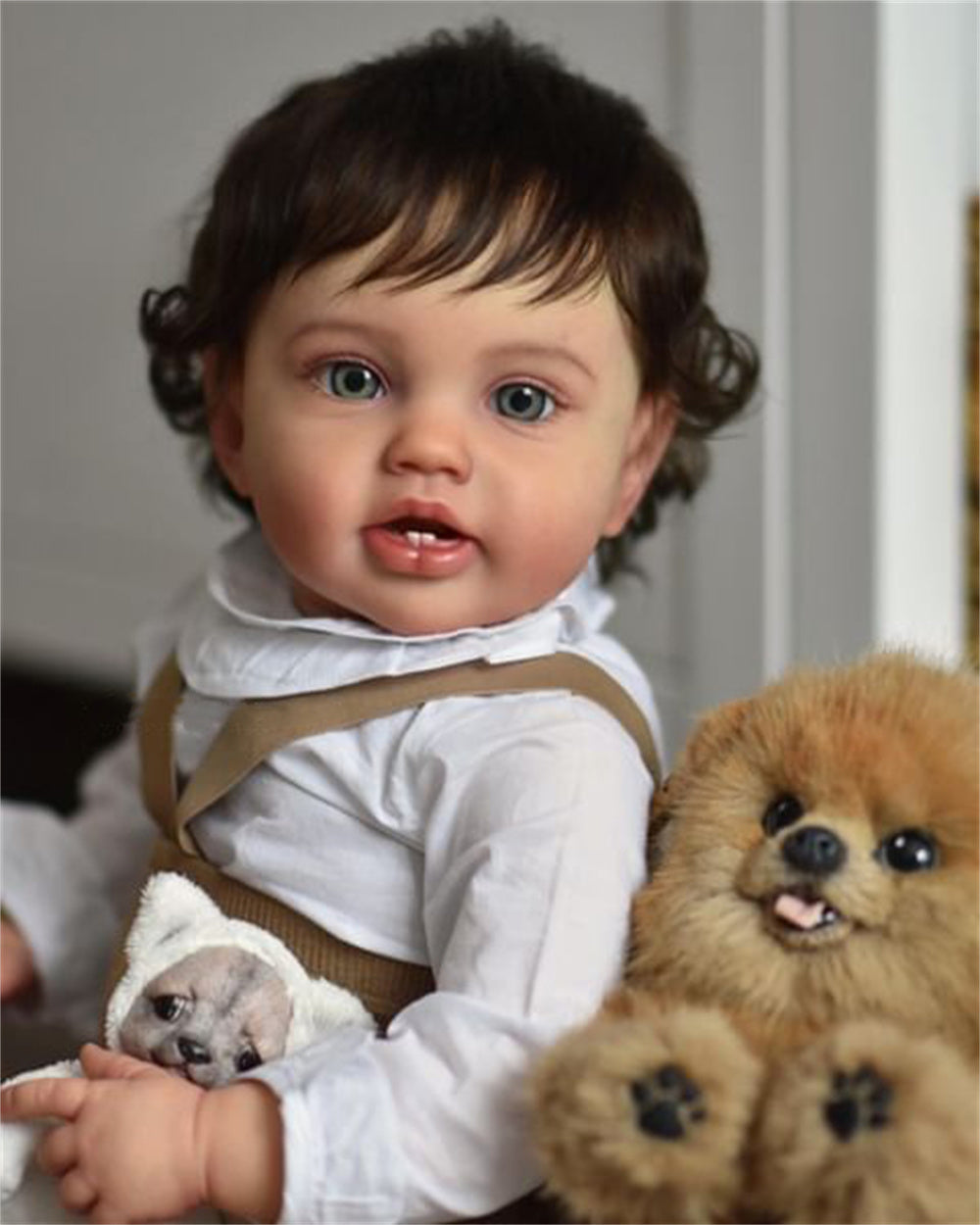 Zero Pam®️60CM 24''Chubby Reborn Dolls With Painted 3D Skin Look Real Reborn Baby Dolls Handmade Rooted Hair Newborn Doll Big Baby Size